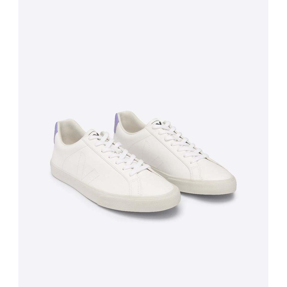 White/Purple Women's Veja ESPLAR CHROMEFREE Sneakers | AU 618LIS